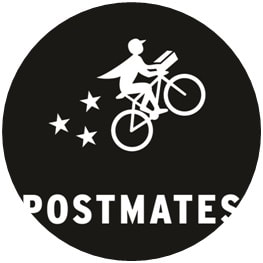Postmates Logo. Opens a new window